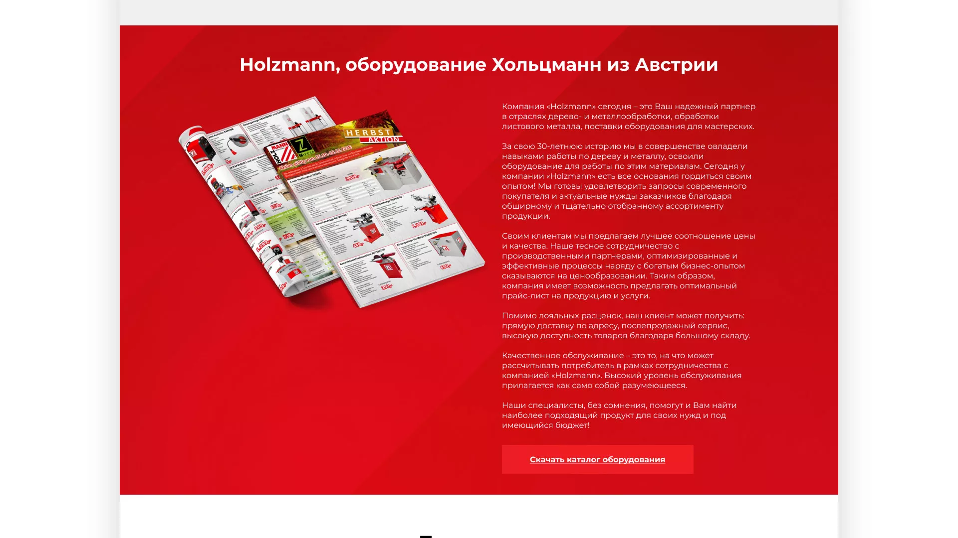Создание сайта компании «HOLZMANN Maschinen GmbH» в Пролетарске